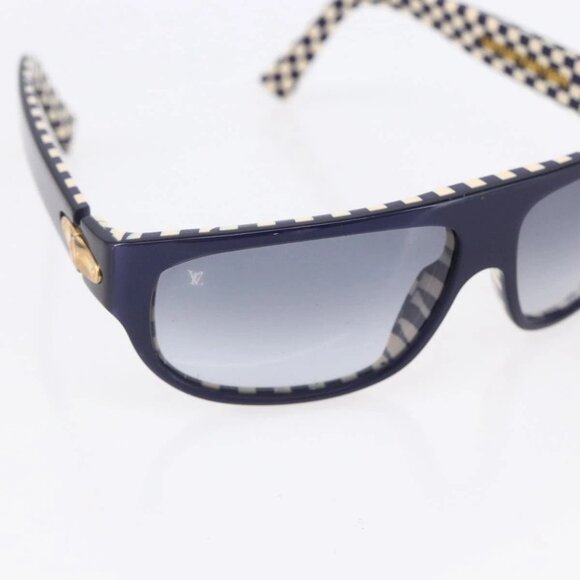 LOUIS VUITTON Damier Sunglasses plastic Navy Z0014E LV Auth 146529 - Picture 6 of 11
